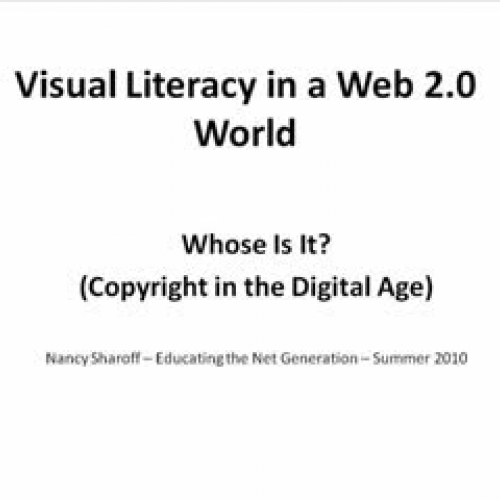 Visual Literacy in a Web 2.0 World
