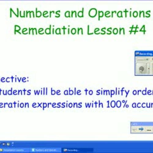 Numbers and Operations Remediation Lesson #4
