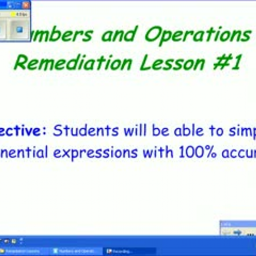 Numbers and Operations Remediation Lesson #1