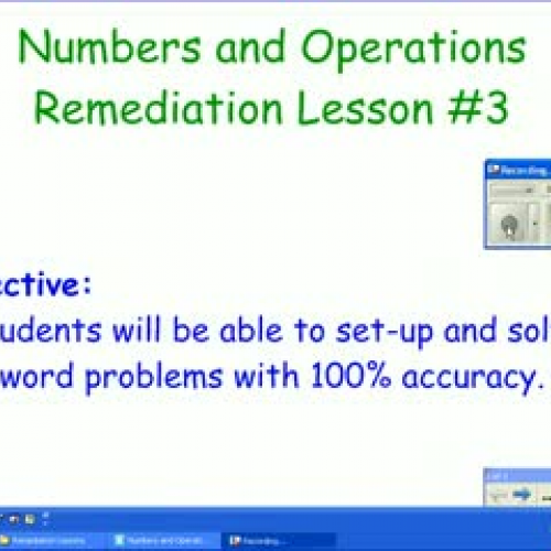 Numbers and Operations Remediation Lesson #3