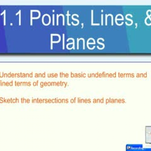 Points Lines &amp; Planes - Deidre