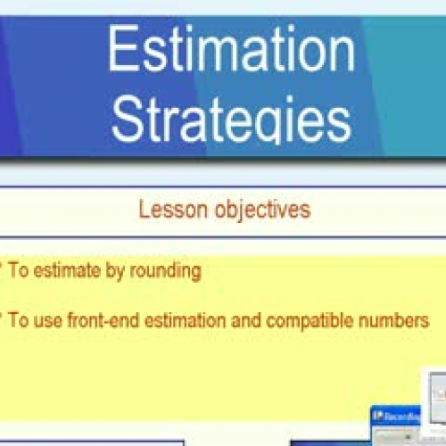 Estimation Strategies - Sherri