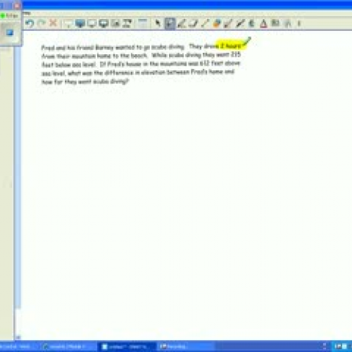 Integers Story Problem