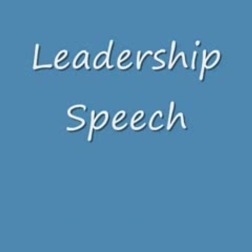 Leadership and Persuasive Speeches