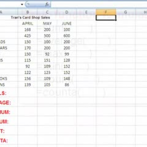 Excel 2007, part 4