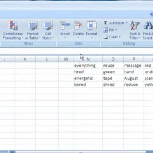 Excel 2007, part 13