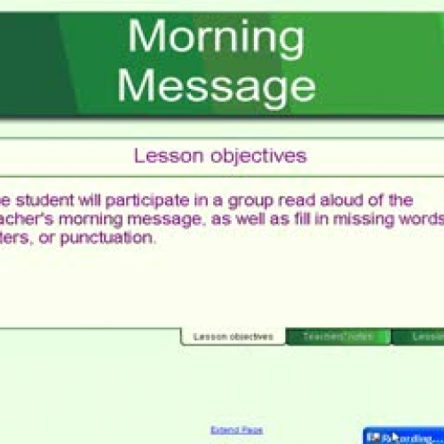 Morning Message Template - Renee