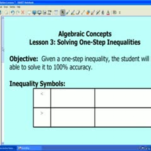 Algebra Remediation Lesson #3