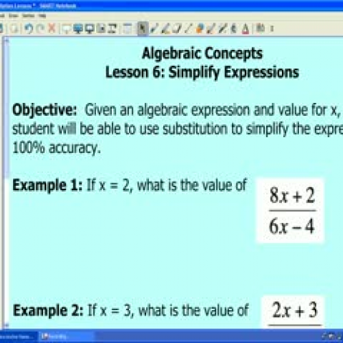 Algebra Remediation Lesson #6