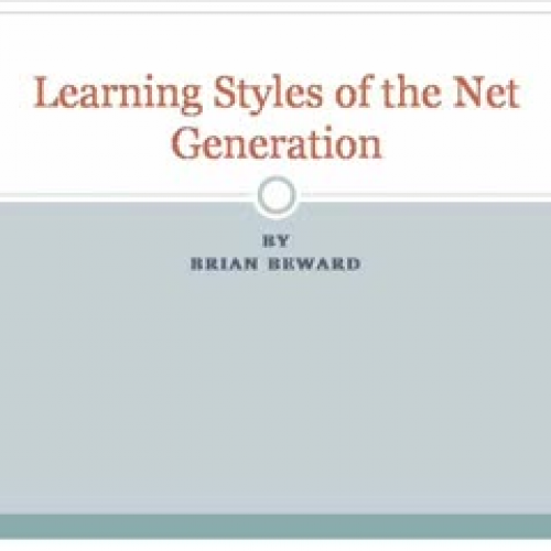 Learning Styles of the Net Generation