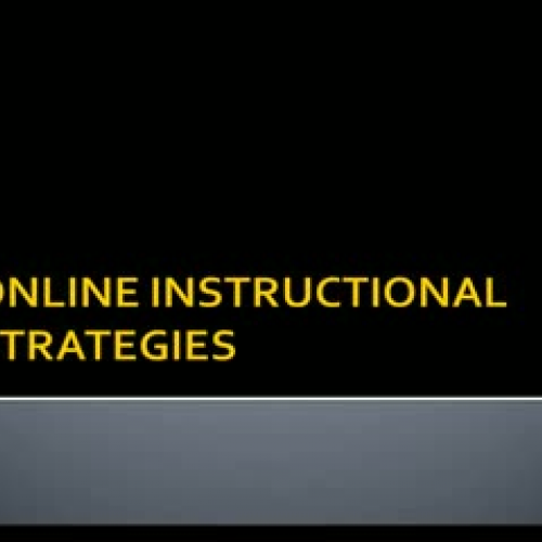 Online Instructional Strategies