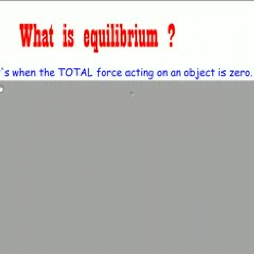 What is equilibrium?