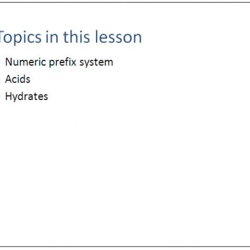 Chemical Nomenclature 2