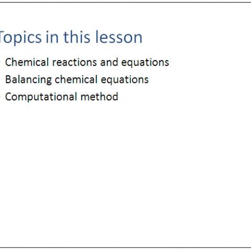 Balancing Equations 1