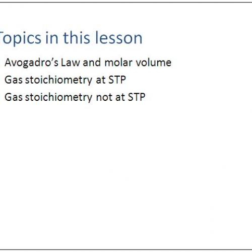 Gas Stoichiometry 1