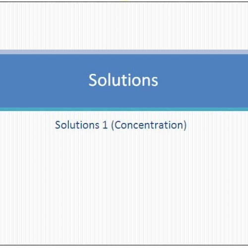 Solutions 1 (concentration)