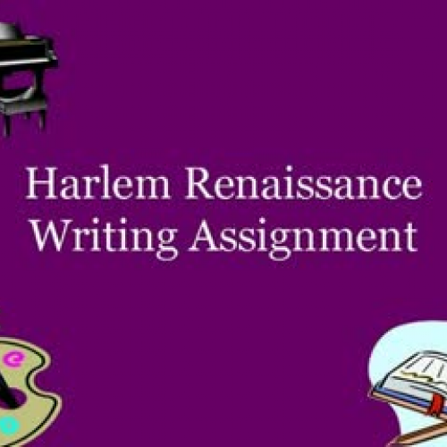 Harlem Renaissance Blog Writing Assignment