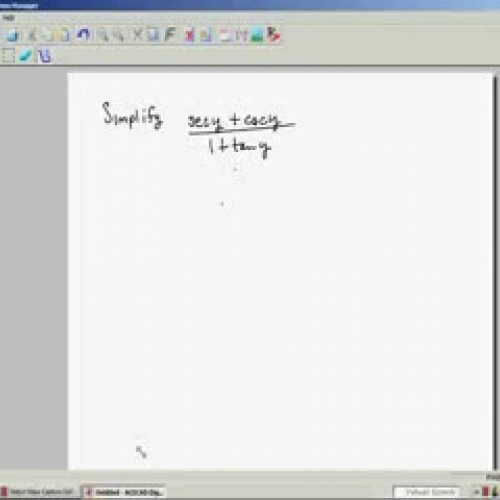 Shu-tube simplifying trig expression