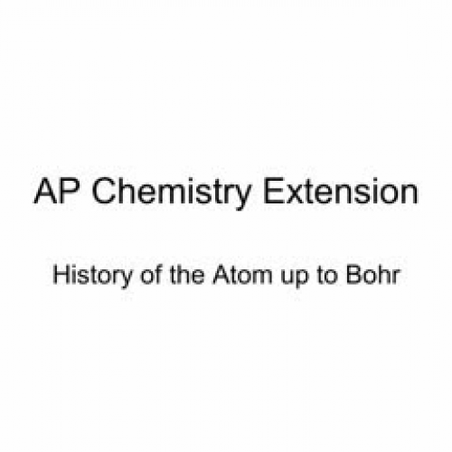 Atom History to Bohr