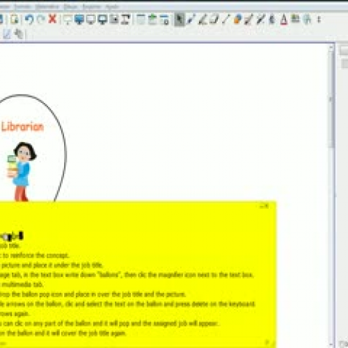 How to type behind ballons in Smart notebook