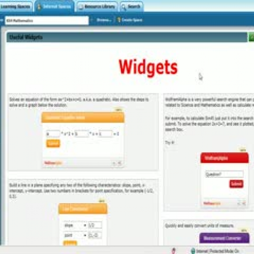 Wolfram Widgets on Kaleidos