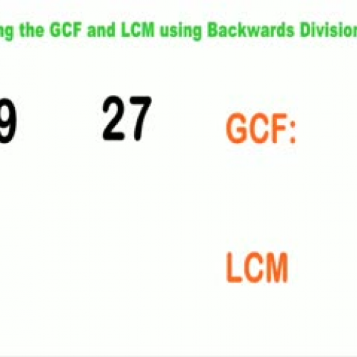 Finding GCF and LCM