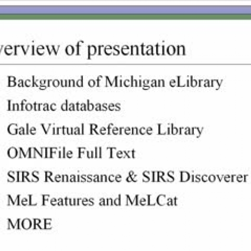 Michigan eLibrary Update 2010