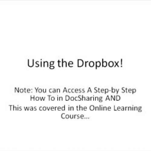 Using the Dropbox
