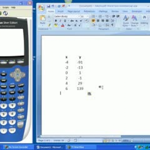 Calculator Skills 1- Graphing Data