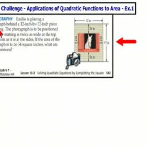 Challenge: Area/Quadratic Functions Ex1