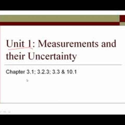Unit 1 Significant Figures