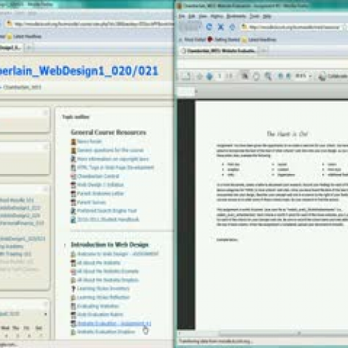 Creating Table for Evaluating Websites