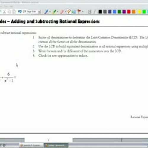 Addition and Subtraction