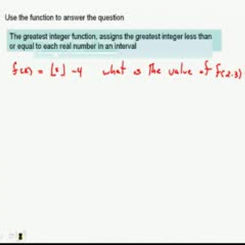 Algebra II k12 Sem I Step Functions
