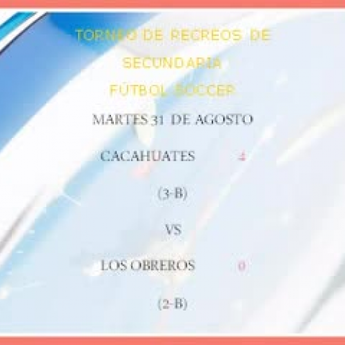 Torneo de recreos secundaria varones