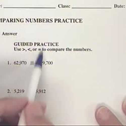 Comparing Numbers Practice