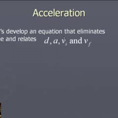 acceleration-Part 2 for Eckstrom's physics cl