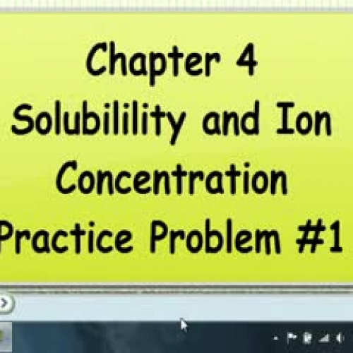 Solubility Problem 1
