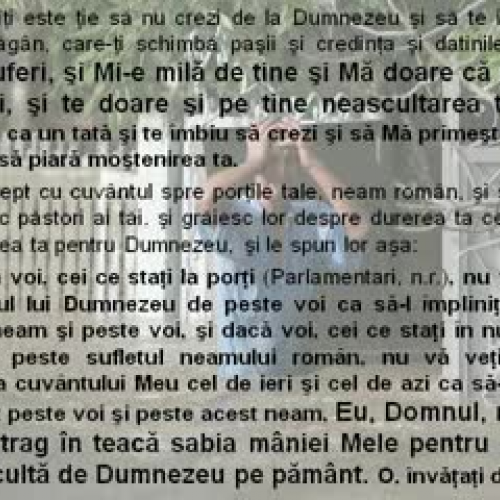 Cuvântul lui Dumnezeu pentru poporul român P4