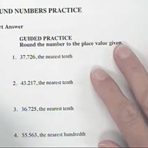 ROUND NUMBERS PRACTICE