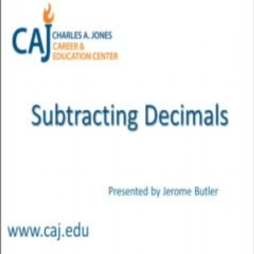 Lesson 13 Subtracting Decimals