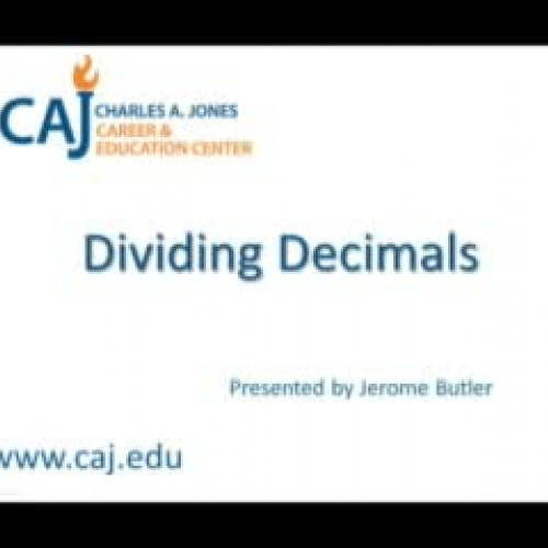 Lesson 15 Dividing decimals