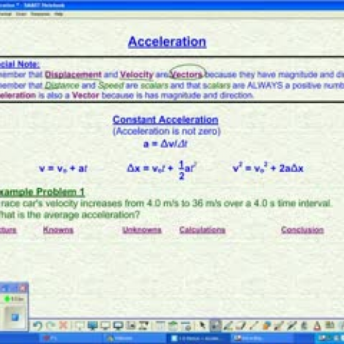 1-D ~ Acceleration Lesson