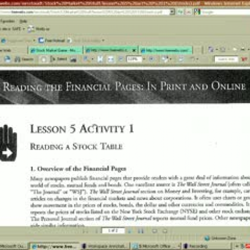Filling out a Stock Research Page Part 1