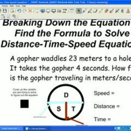 How to Solve a Speed Equation