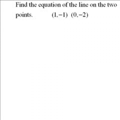 Slope of line two points