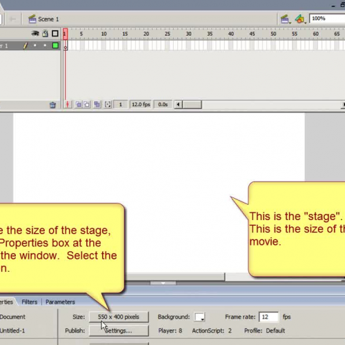 Flash 8 - Importing pictures and Setting Back