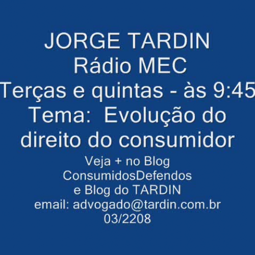O CONSUMIDOR - PROF. TARDIN - AUDIO