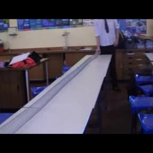 Transverse waves on a slinky spring