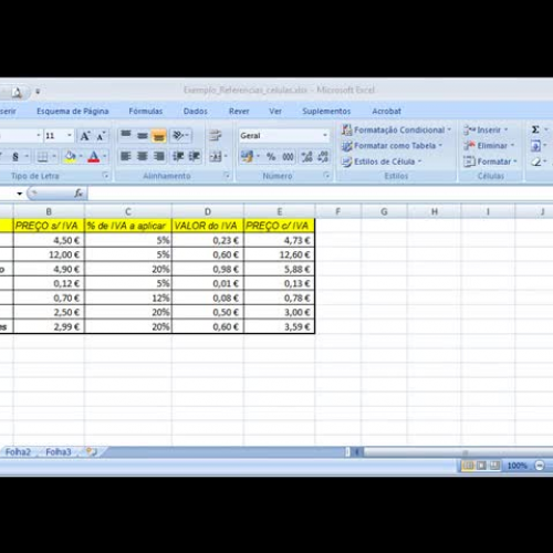 Colunas Linhas e Celulas no MS EXCEL
